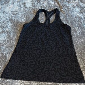 lululemon athletica Black Patterned Racerback Tank